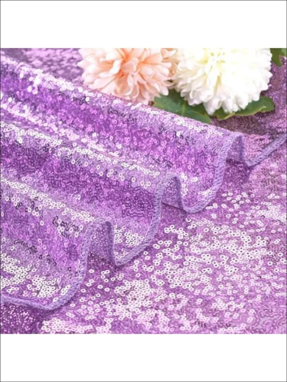 Sequin Tablecloth Rectangular Overlay Shimmer Fabric Party